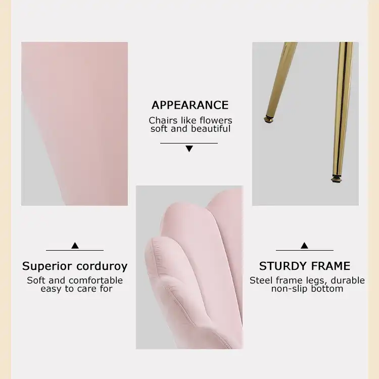 pink petal vanity chair