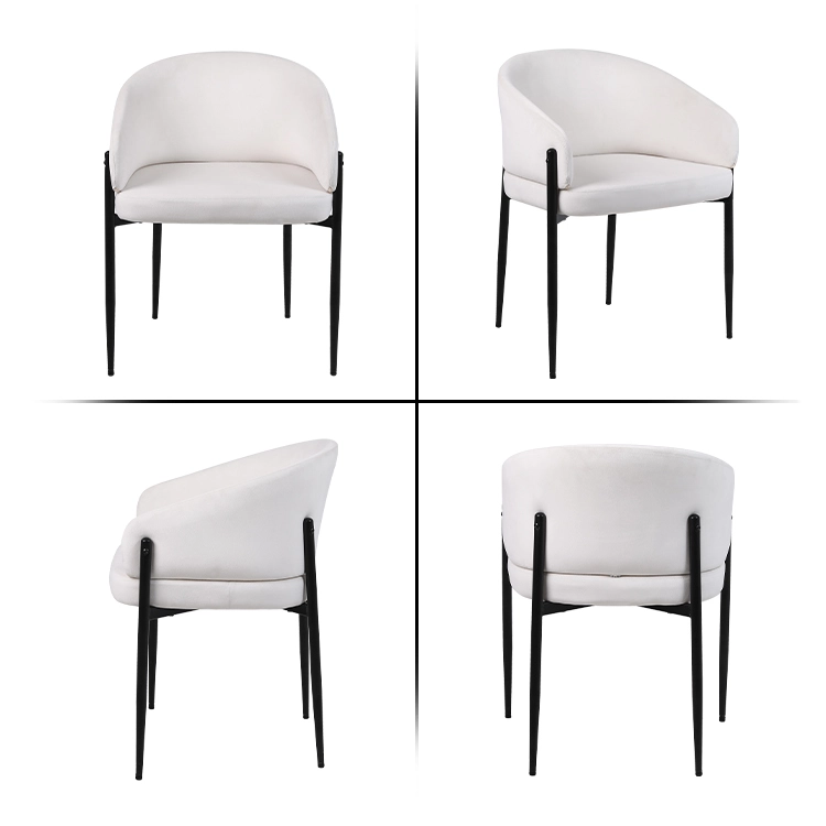 Modern Upholstered Curved Dining Chair