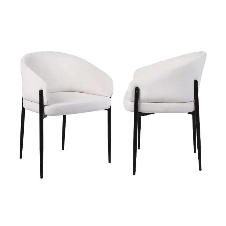 Modern Upholstered Curved Dining Chair
