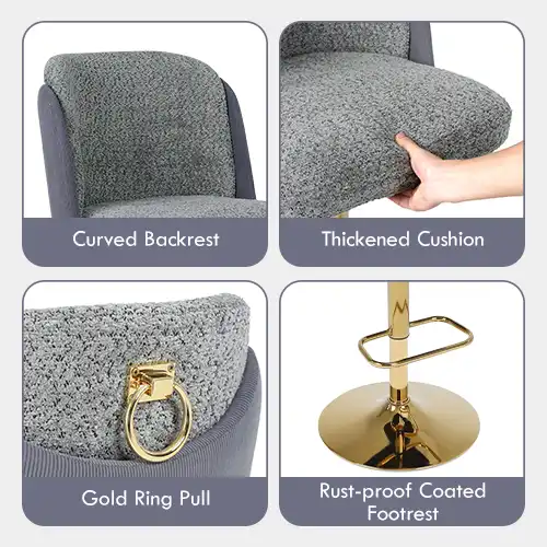 kitchen chairs modern bar stool Golden