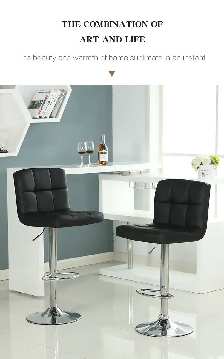 Square back adjustable swivel bar stool Square back adjustable swivel bar stool