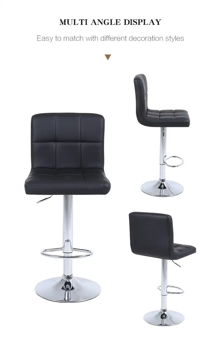 Square back adjustable swivel bar stool Square back adjustable swivel bar stool