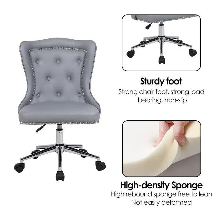 Armless leather lion head office chair Armless leather lion head office chair