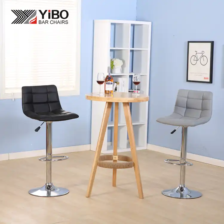 Black back vintage adjustable bar stool