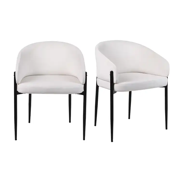 Modern Upholstered Curved Dining Chair