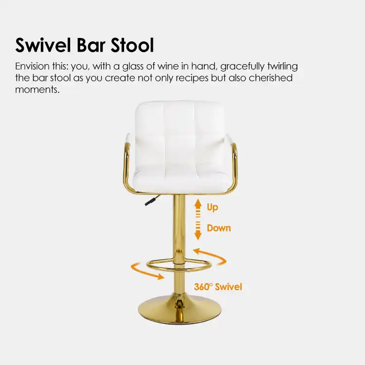height adjustable swivel bar stool