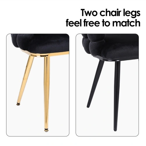 Modern design dining chair with fur ball back