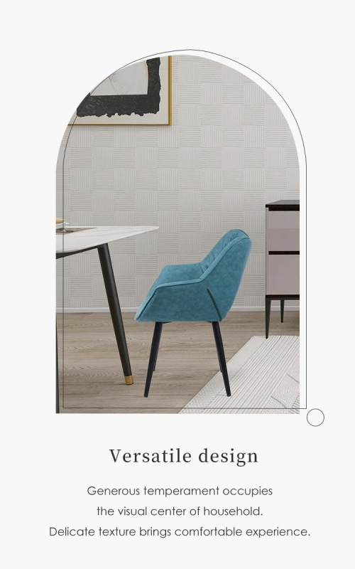 Modern kitchen light blue dining chair velvet