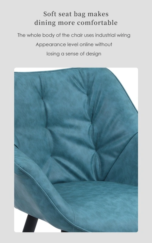 Modern kitchen light blue dining chair velvet