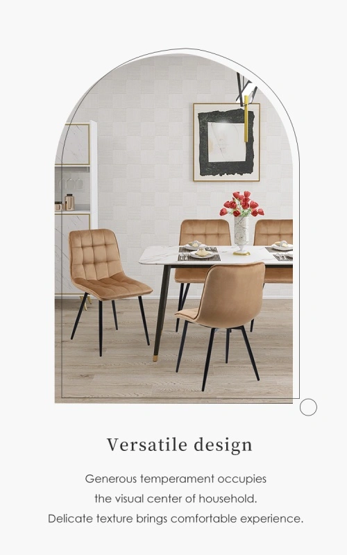 Velvet Checkered Dining Table Chair Velvet Checkered Dining Table Chair