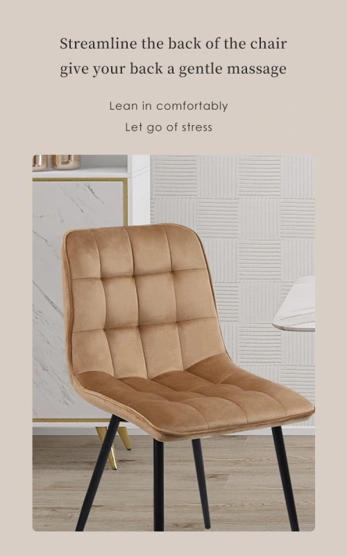 Velvet Checkered Dining Table Chair Velvet Checkered Dining Table Chair