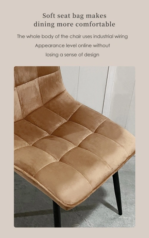 Velvet Checkered Dining Table Chair Velvet Checkered Dining Table Chair