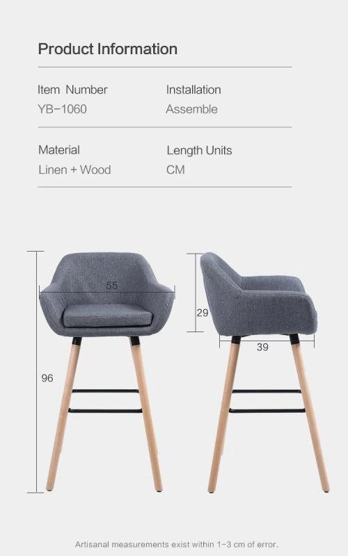 wooden leg bar chair