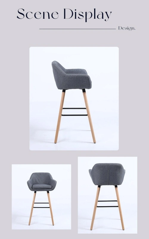 wooden leg bar chair