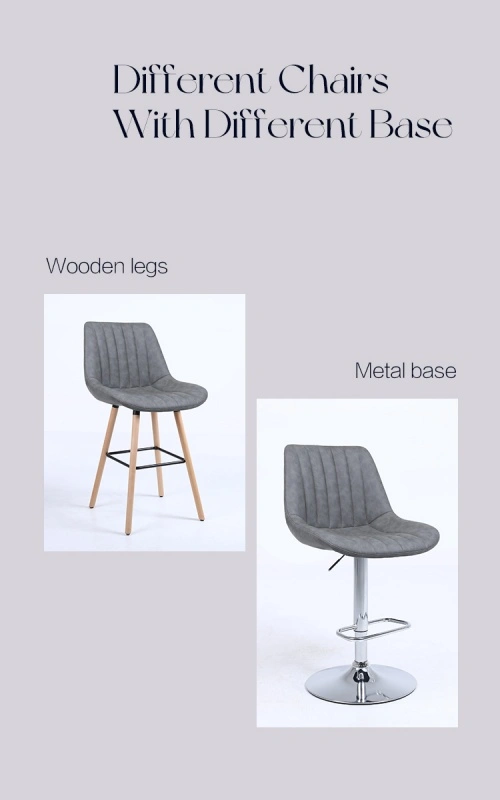 Grey Velvet Bar Chair