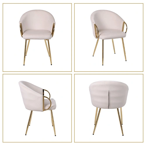 Modern Cream Metal Leg Dining Chair Modern Cream Metal Leg Dining Chair