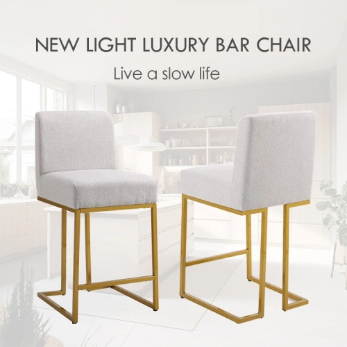 Upholstered high back sled stool Upholstered high back sled stool