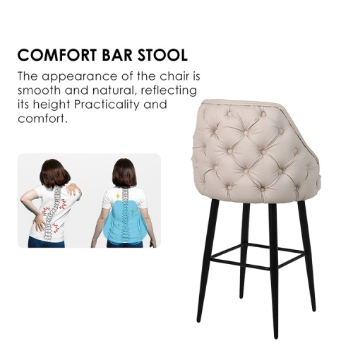 Fire-resistant velvet bar stool Fire-resistant velvet bar stool