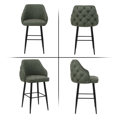 Fire-resistant velvet bar stool Fire-resistant velvet bar stool