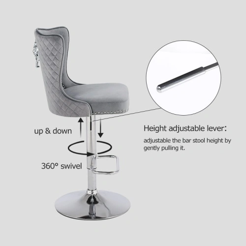 Kitchen swivel stool with diamond lion head Kitchen swivel stool with diamond lion head