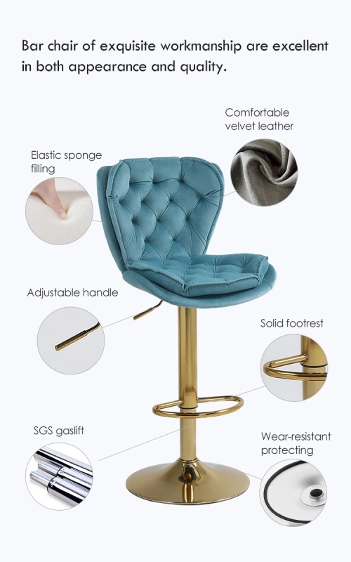 black velvet bar stool chair