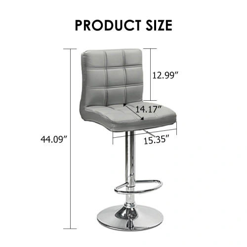 Gray seat adjustable high bar stool Gray seat adjustable high bar stool