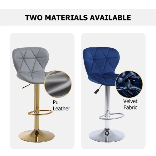 Yellow swivel counter stools