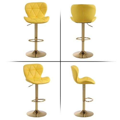 Yellow swivel counter stools