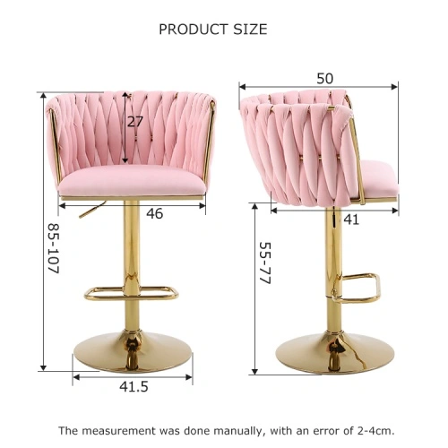 Swivel velvet gold frame bar stool Swivel velvet gold frame bar stool