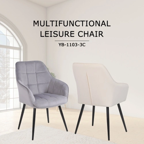 Pink dining chair with armrests