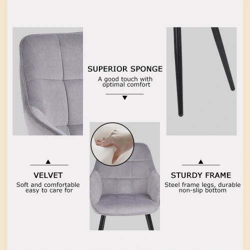 Pink dining chair with armrests