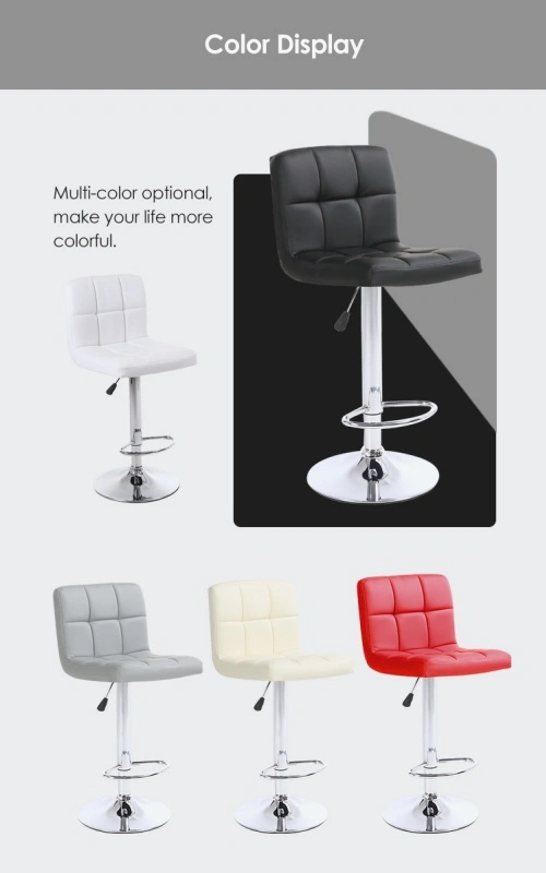 Square back adjustable swivel bar stool Square back adjustable swivel bar stool