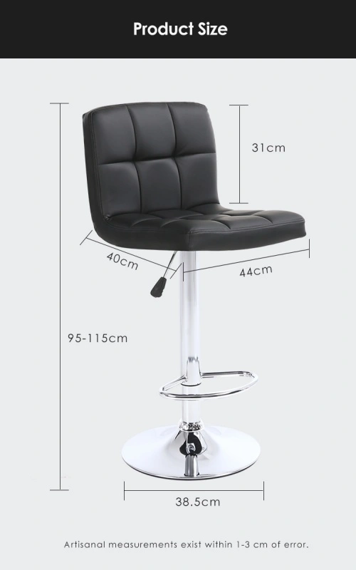 Square back adjustable swivel bar stool Square back adjustable swivel bar stool