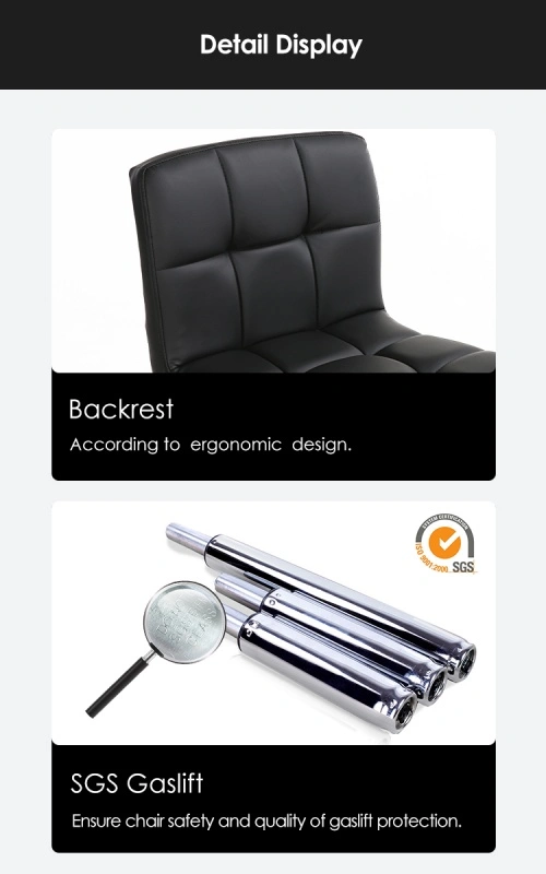 Square back adjustable swivel bar stool Square back adjustable swivel bar stool