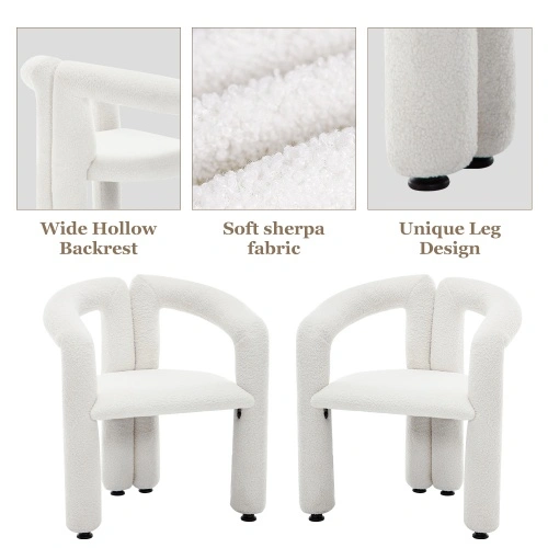 Modern design cream style curved chair Modern design cream style curved chair