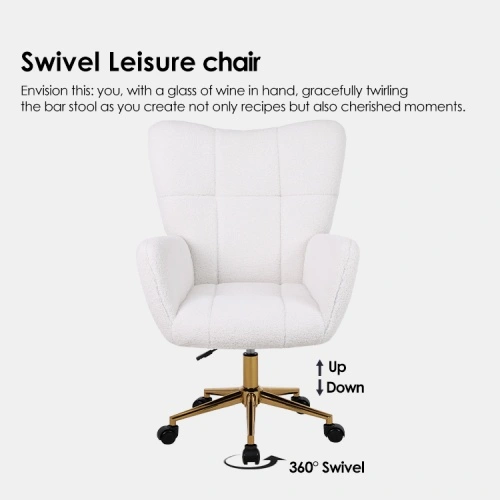 White five-legged roller office chair White five-legged roller office chair