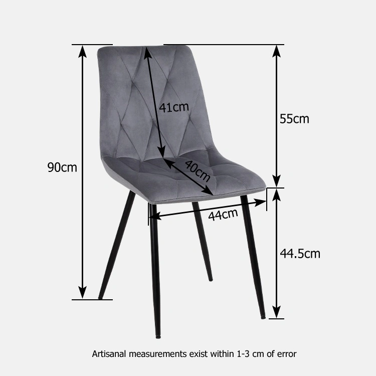 Grey diamond pattern back dining chair