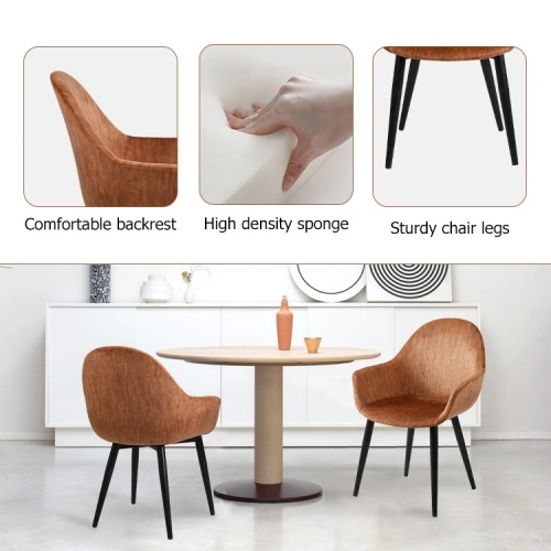 Dark brown dining chair with armrests Dark brown dining chair with armrests