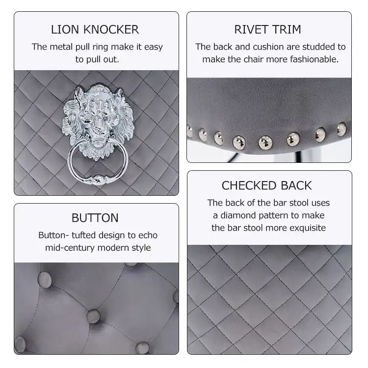 Luxury Lion Head Bar Stool