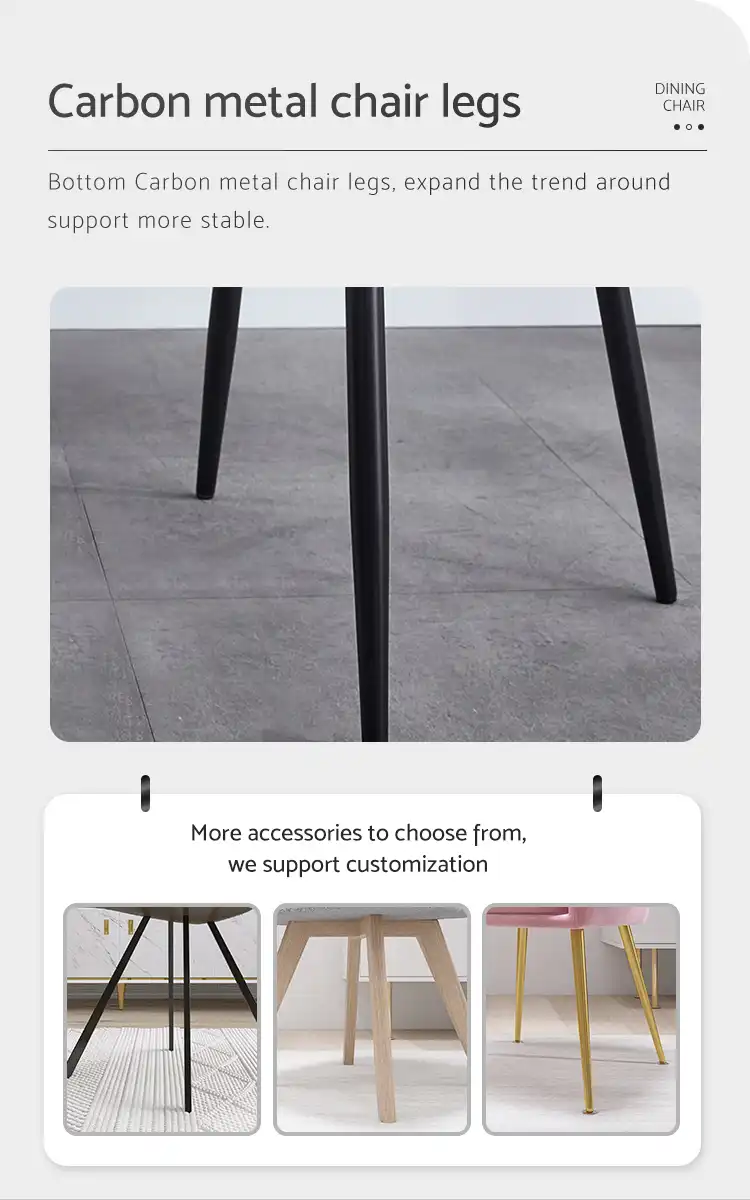 Velvet Checkered Dining Table Chair