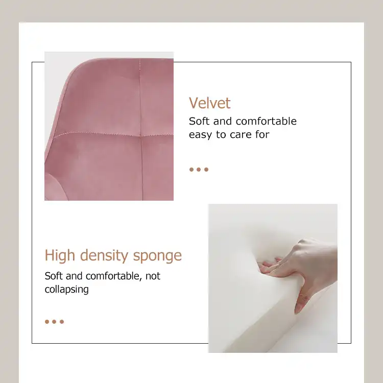 Pink dining chair with armrests