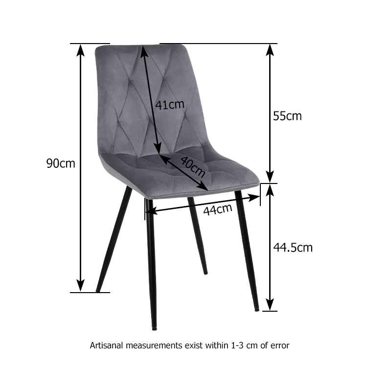 Grey diamond pattern back dining chair