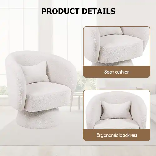 white accent chair