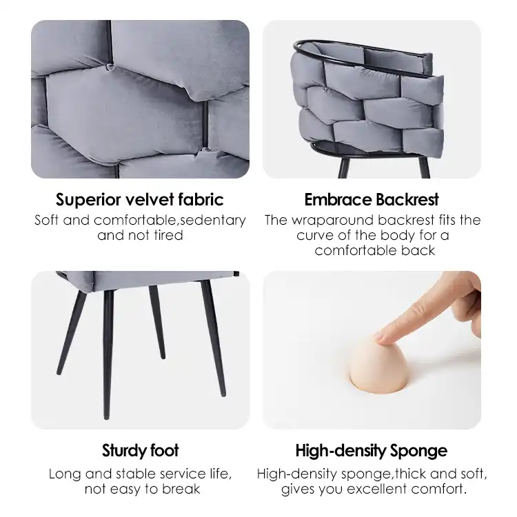 Knitted metal leg single sofa chair Knitted metal leg single sofa chair