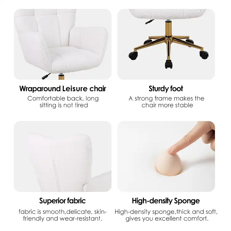 White five-legged roller office chair