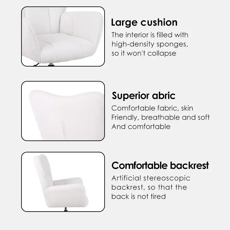 White five-legged roller office chair