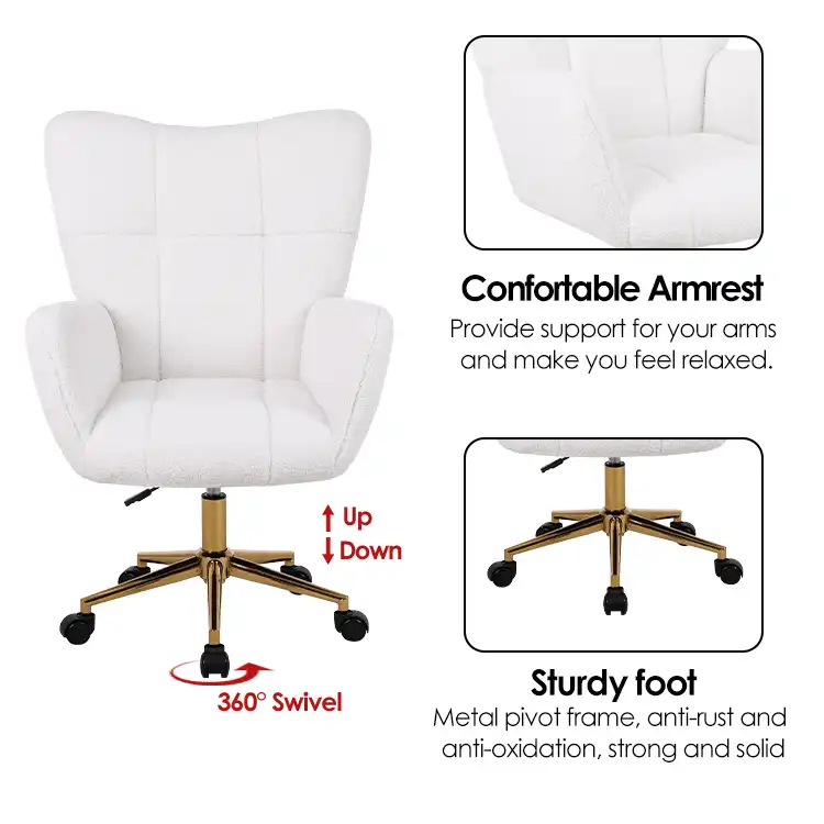 White five-legged roller office chair White five-legged roller office chair