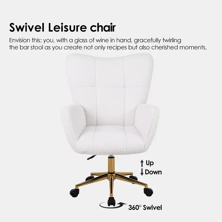 White five-legged roller office chair