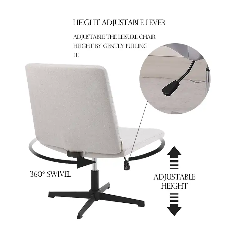 Cross chair with wheels