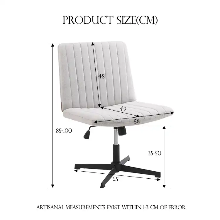 Cross chair with wheels